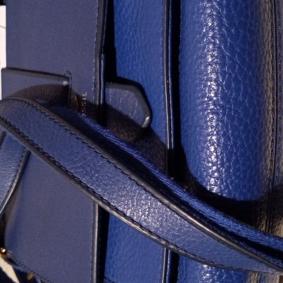 Fossil 1954 Vibrant Blue Two Tone Leather Perfect Stunning - Picture 6 of 16